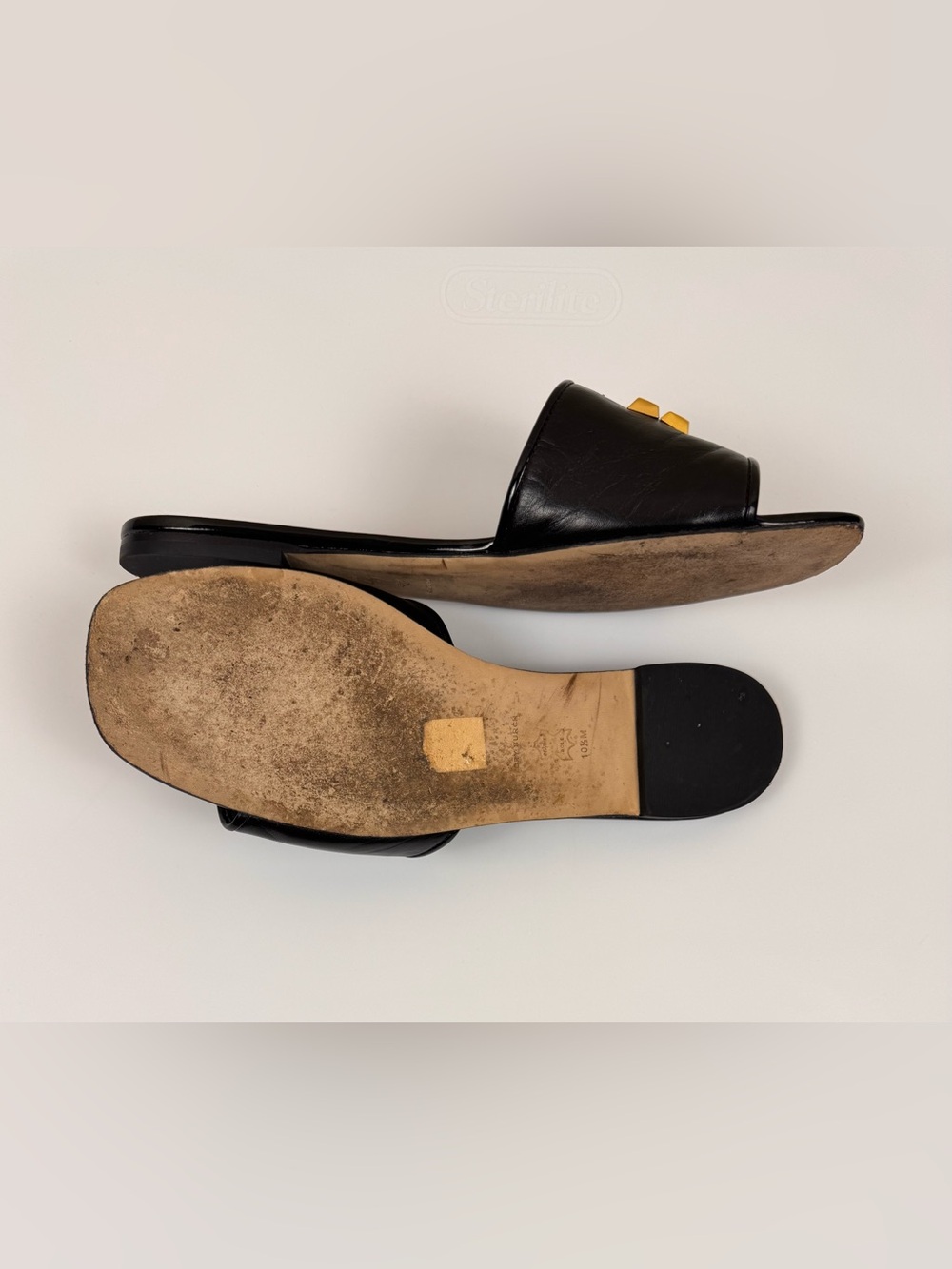Tory Burch Eleanor Leather Slide in Perfect Black - Picture 5 of 10